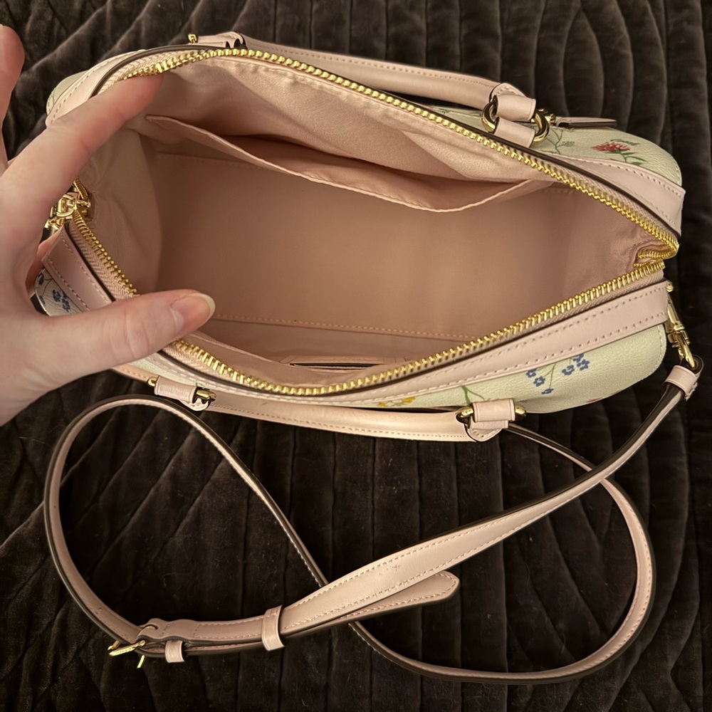 Coach Cream and Pink Floral Satchel Set - Picture 4 of 7